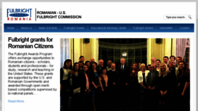 What Fulbright.ro website looked like in 2018 (5 years ago)