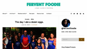 What Ferventfoodie.com website looked like in 2018 (5 years ago)