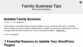 What Familybusinesstips.com website looked like in 2018 (5 years ago)