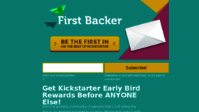 What First-backer.com website looked like in 2018 (5 years ago)