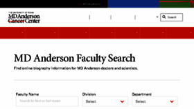 What Faculty.mdanderson.org website looked like in 2018 (5 years ago)