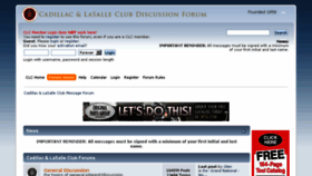 What Forums.cadillaclasalleclub.org website looked like in 2018 (5 years ago)