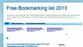 What Freebookmarkinglist2013.blogspot.in website looked like in 2018 (5 years ago)