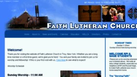 What Faithlutherantroy.com website looked like in 2018 (5 years ago)