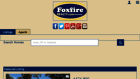 What Foxfirerealty.com website looked like in 2018 (5 years ago)