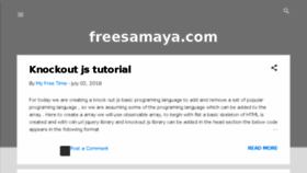 What Freesamaya.com website looked like in 2018 (5 years ago)