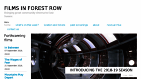 What Forestrowfilmsociety.org website looked like in 2018 (5 years ago)