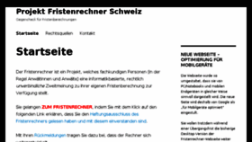 What Fristenrechner.ch website looked like in 2018 (5 years ago)