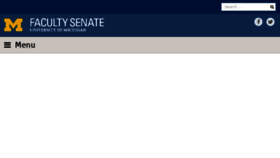 What Facultysenate.umich.edu website looked like in 2018 (5 years ago)