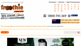 What Froothie.co.nz website looked like in 2018 (5 years ago)