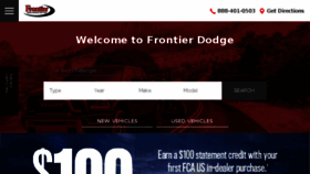 What Frontierdodge.com website looked like in 2018 (5 years ago)