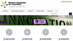 What Francophonieinnovation.org website looked like in 2018 (5 years ago)