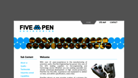 What Fivepen.co.uk website looked like in 2018 (8 years ago)