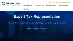 What Fivestonetax.com website looked like in 2018 (5 years ago)