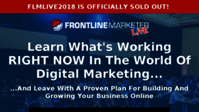 What Frontlinemarketerlive.com website looked like in 2018 (5 years ago)