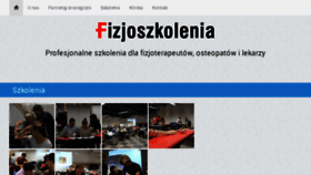 What Fizjoszkolenia.pl website looked like in 2018 (5 years ago)