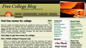 What Freecollegeblog.com website looked like in 2018 (5 years ago)