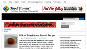 What Foodstoriesblog.com website looked like in 2018 (5 years ago)
