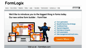 What Formlogix.com website looked like in 2018 (5 years ago)