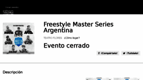 What Freestylemasterseries.com website looked like in 2018 (5 years ago)