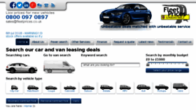 What Fleetprices.co.uk website looked like in 2018 (5 years ago)
