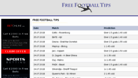 What Freefootballtips.org website looked like in 2018 (5 years ago)