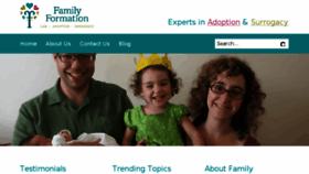 What Familyformation.com website looked like in 2018 (5 years ago)
