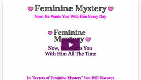 What Femininemystery.com website looked like in 2018 (5 years ago)