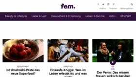 What Fem.info website looked like in 2018 (5 years ago)