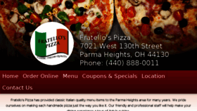 What Fratellopizza.com website looked like in 2018 (5 years ago)
