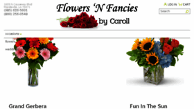What Flowersnfanciesbycaroll.com website looked like in 2018 (5 years ago)