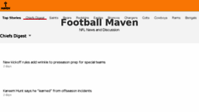 What Footballmaven.io website looked like in 2018 (5 years ago)