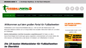 What Fussballportal.de website looked like in 2018 (5 years ago)