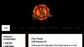What Firefoods.co.uk website looked like in 2018 (5 years ago)