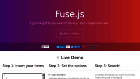 What Fusejs.io website looked like in 2018 (5 years ago)