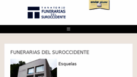 What Funerariasdelsuroccidente.es website looked like in 2018 (5 years ago)
