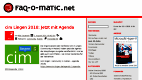 What Faq-o-matic.net website looked like in 2018 (5 years ago)