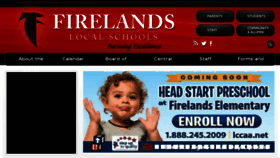 What Firelandsschools.org website looked like in 2018 (5 years ago)