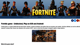 What Fortnite-game.com website looked like in 2018 (5 years ago)
