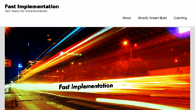 What Fastimplementation.com website looked like in 2018 (5 years ago)