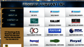 What Franciscompany.com website looked like in 2018 (5 years ago)
