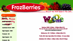 What Frozberries.com.au website looked like in 2018 (5 years ago)