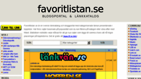 What Favoritlistan.se website looked like in 2018 (5 years ago)
