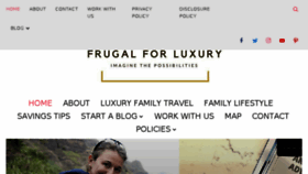 What Frugalforluxury.com website looked like in 2018 (5 years ago)