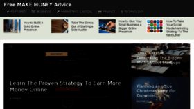 What Freemakemoneyadvice.com website looked like in 2018 (5 years ago)