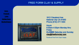 What Freeformclay.com website looked like in 2018 (5 years ago)