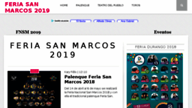 What Feriasanmarcos.org website looked like in 2018 (5 years ago)