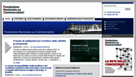 What Fondazionenazionalecommercialisti.it website looked like in 2018 (5 years ago)