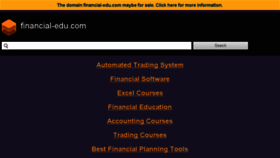 What Financial-edu.com website looked like in 2018 (5 years ago)