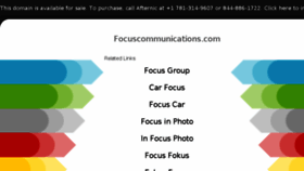 What Focuscommunications.com website looked like in 2018 (5 years ago)